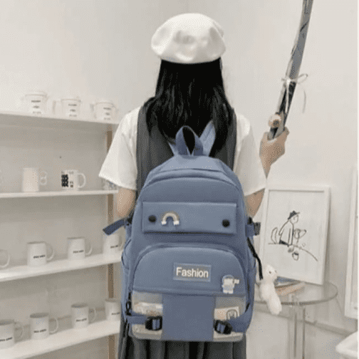 Teen Student Schoolbag blue